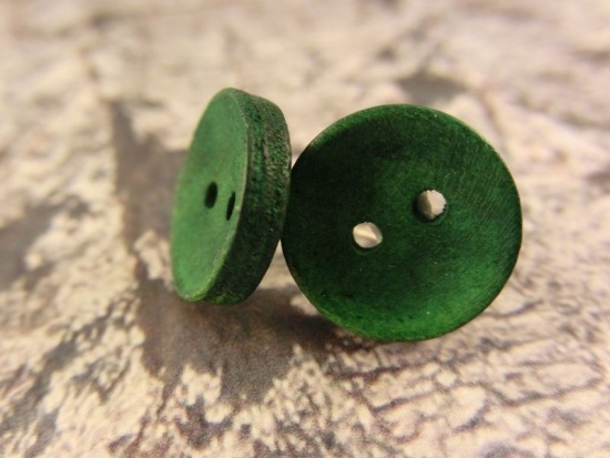 Rustikale Natur Holz Knopf Ohrstecker Button Roh